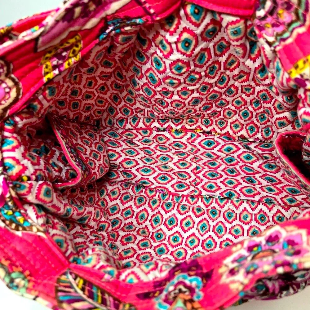 Vera Bradley Call Me Coral Quilted Handbag‎ Women's Floral Fabric Summer Resort